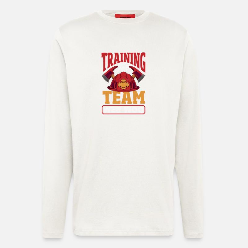 Wee Woo Squad Fire Tiny Feuerwehrmann - Langarmshirt - made by SPREAD  - OFF WHITE
