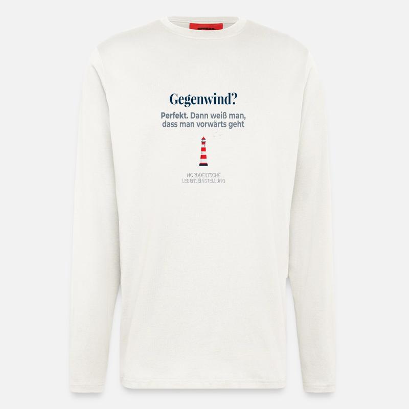 Headwind? Perfect – Let's move forward! - Longsleeve - made by SPREAD  - OFF WHITE