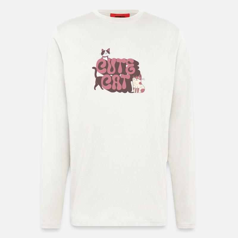 Cute Cat - Langarmshirt - made by SPREAD  - OFF WHITE