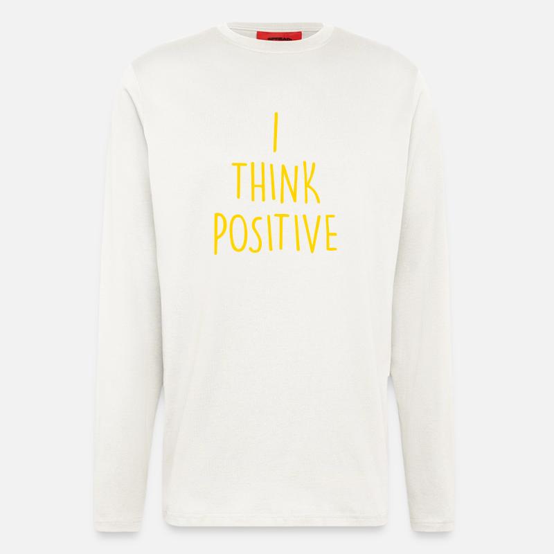 Je pense que c’est positif - Manches longues bio décontracté fabriqué en UE - OFF WHITE