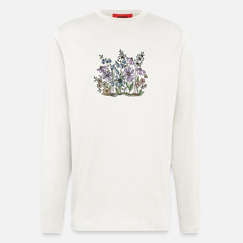 Blumen - Langarmshirt - made by SPREAD  - OFF WHITE