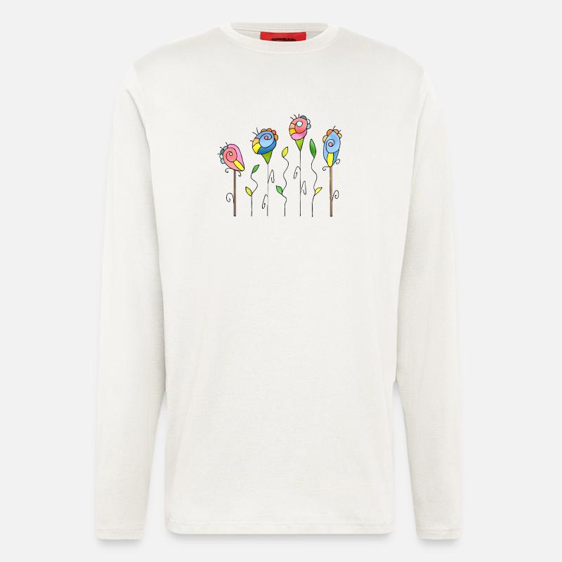 Blumen - Langarmshirt - made by SPREAD  - OFF WHITE