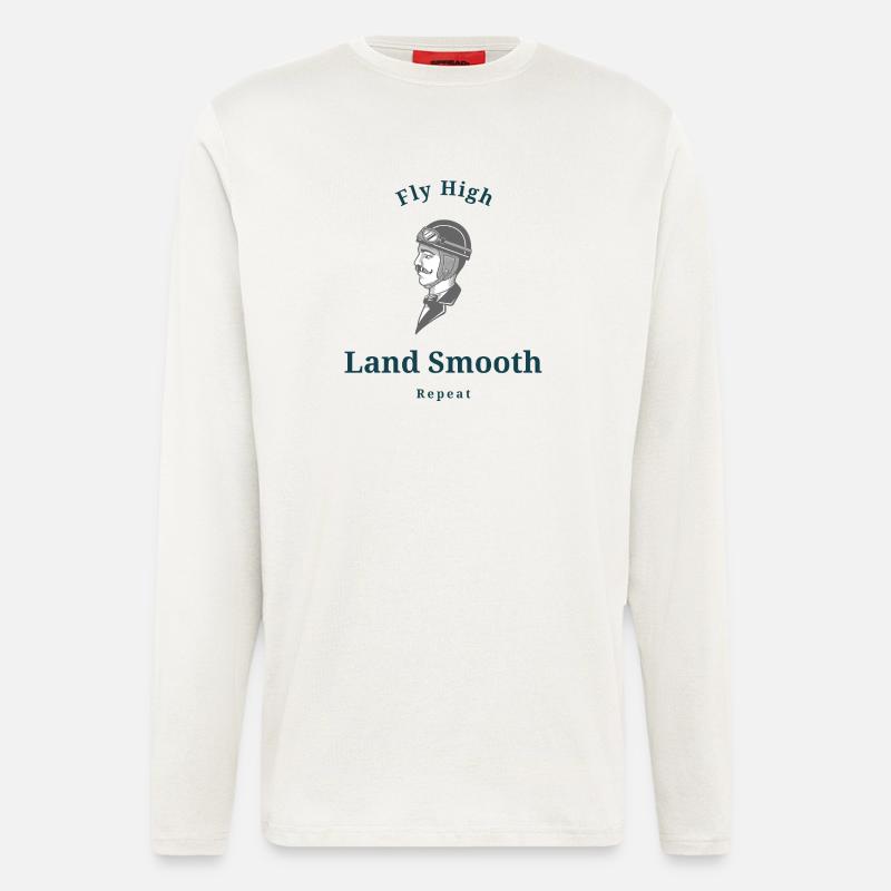 Fly High, Land Smooth, Repeat - Longsleeve - made by SPREAD  - OFF WHITE
