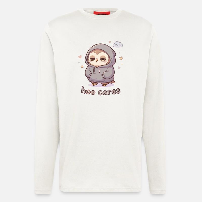 Hoo Cares Cuddly Owl Pullover Hoodie - Longsleeve - made by SPREAD  - OFF WHITE