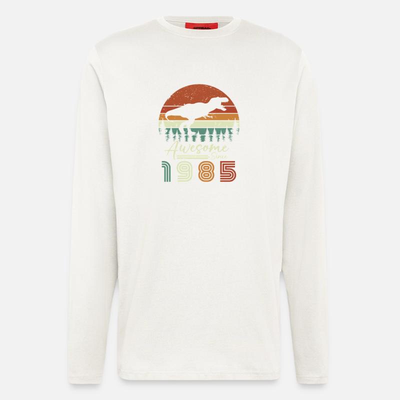 awsome_since_dinaseur_1985 - Langarmshirt - made by SPREAD  - OFF WHITE