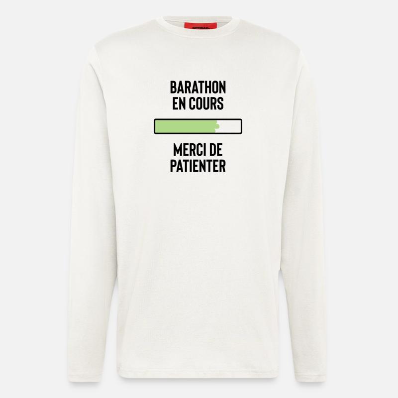 Barathon en cours, merci de patienter - Manches longues bio décontracté fabriqué en UE - OFF WHITE