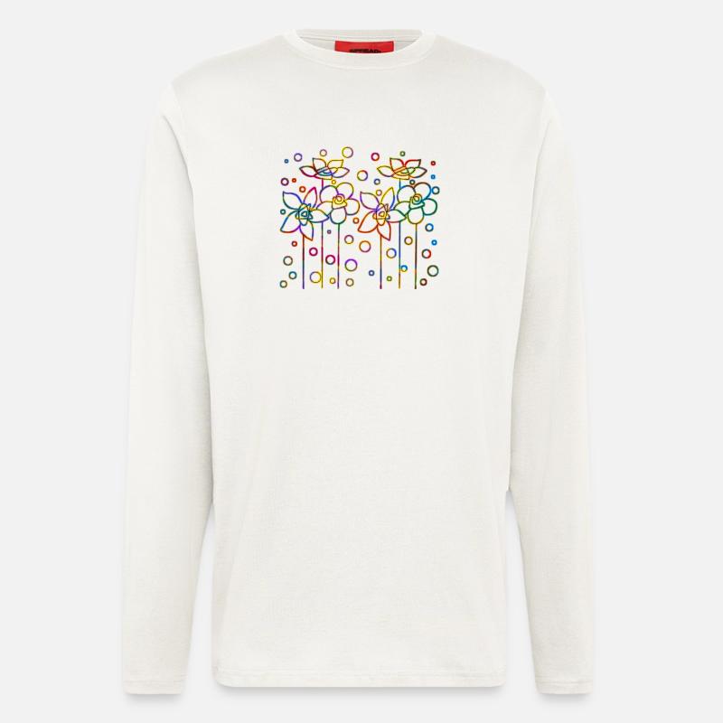 Blumen - Langarmshirt - made by SPREAD  - OFF WHITE