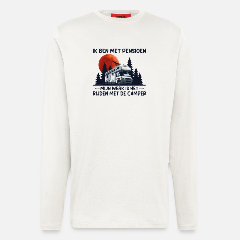 Ich bin ein pensionierter Camper. - Langarmshirt - made by SPREAD  - OFF WHITE