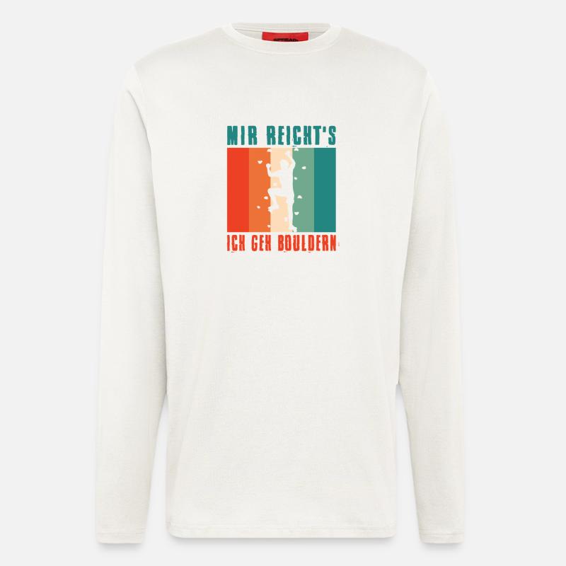 Bouldern Geschenke Klettern Kletterer Boulderer - Langarmshirt - made by SPREAD - OFF WHITE