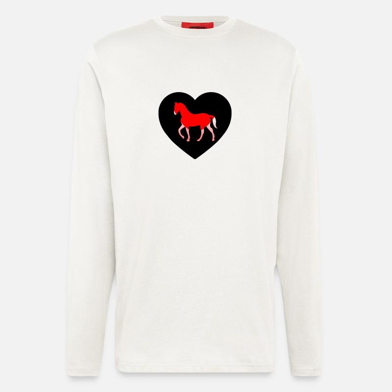 Pferde - Langarmshirt - made by SPREAD  - OFF WHITE