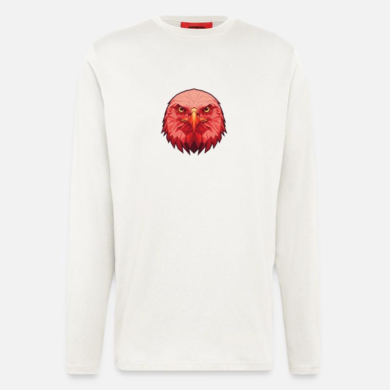 Red Eagle Lowpoly Portrait - Longsleeve - made by SPREAD  - OFF WHITE