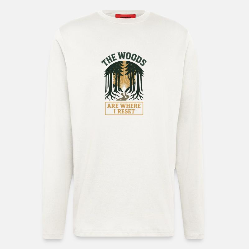 Forest Walk Overthinker Mental Reset - Longsleeve - made by SPREAD  - OFF WHITE