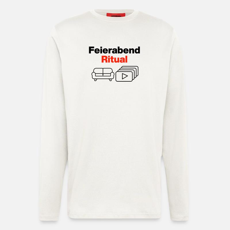 Feierabend Ritual – Sofa & Serien & Chill - Langarmshirt - made by SPREAD  - OFF WHITE
