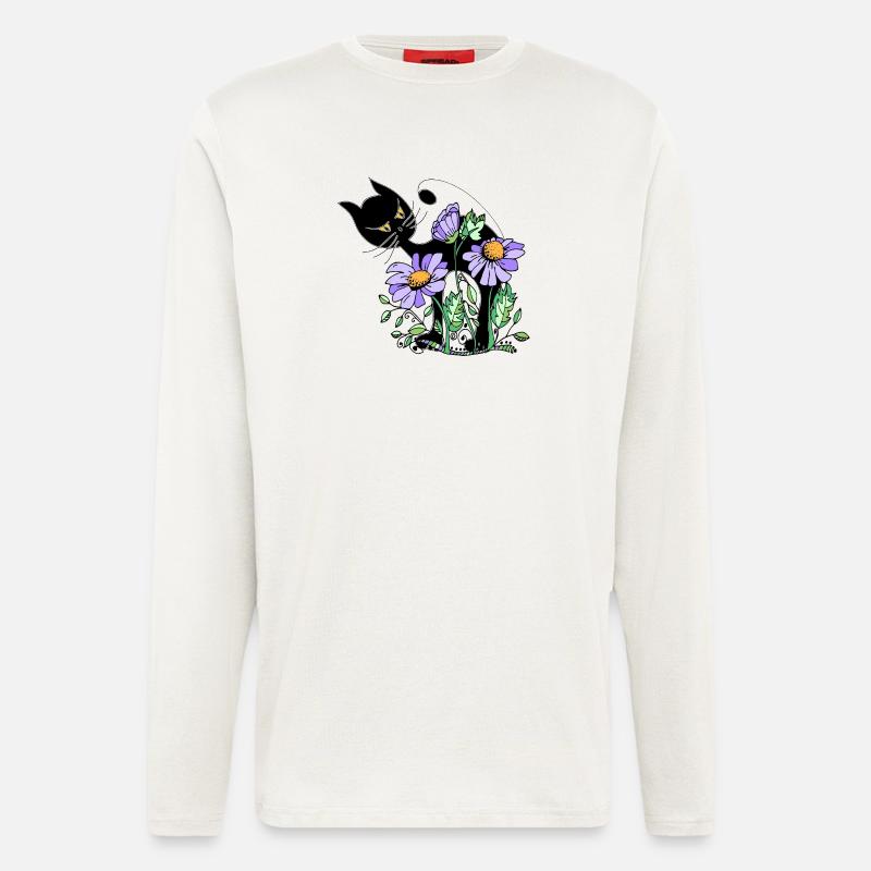 Katze - Langarmshirt - made by SPREAD  - OFF WHITE
