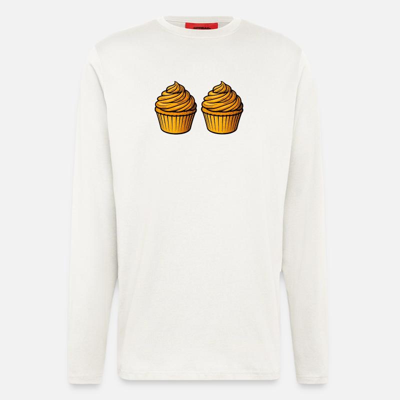 Cupcake Backen Comic - Langarmshirt - made by SPREAD  - OFF WHITE