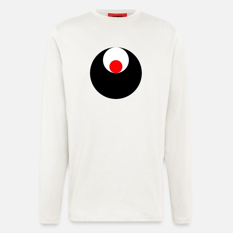3 Kreise, schwarz, weiß und rot - Langarmshirt - made by SPREAD  - OFF WHITE