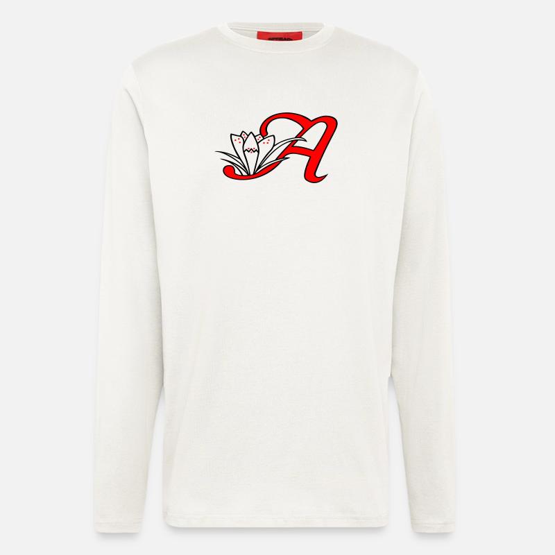 Buchstabe A Initiale - Langarmshirt - made by SPREAD  - OFF WHITE
