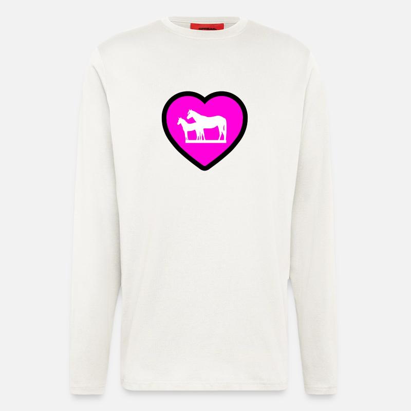 Pferde - Langarmshirt - made by SPREAD  - OFF WHITE