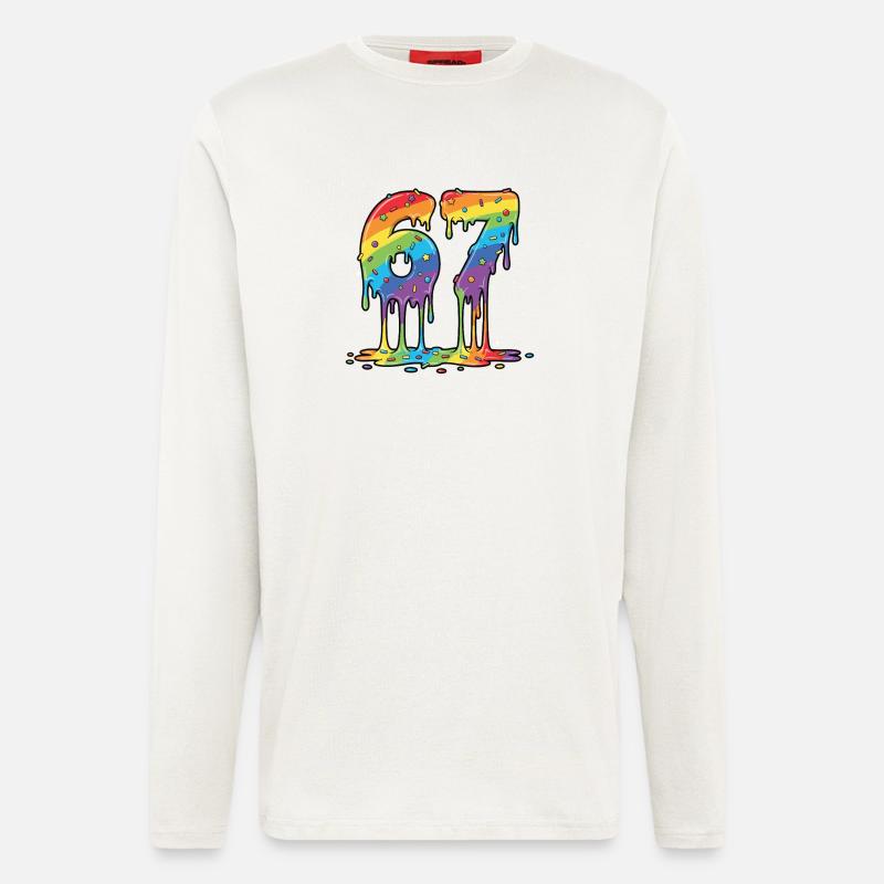 Rainbow 67 Meme Celebration - Longsleeve - made by SPREAD  - OFF WHITE