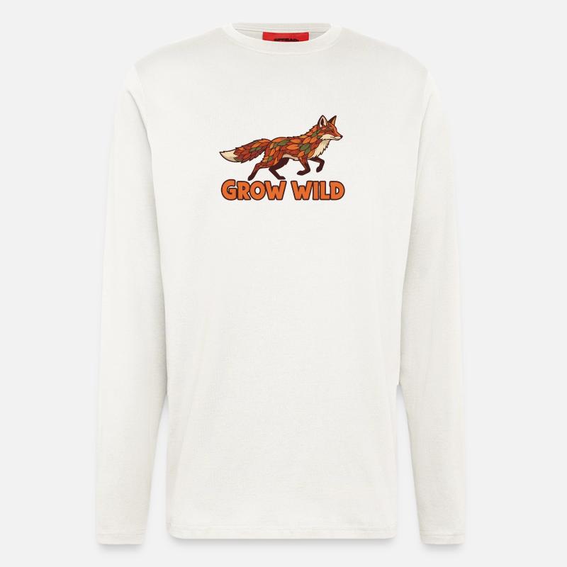 Waldfuchs Patchwork Grow Wild - Langarmshirt - made by SPREAD  - OFF WHITE