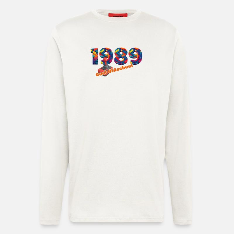 1989 – Retro Digital Gaming Stil - Langarmshirt - made by SPREAD  - OFF WHITE