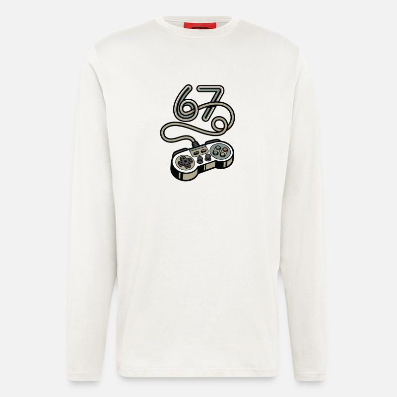 Retro Neon Controller Art 67 - Langarmshirt - made by SPREAD  - OFF WHITE