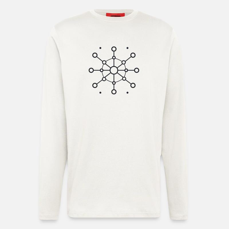 Central Network Star Pattern - Longsleeve - made by SPREAD  - OFF WHITE