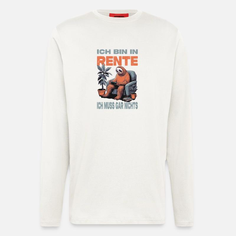 Rentner Ruhestand Geschenkidee - Langarmshirt - made by SPREAD  - OFF WHITE