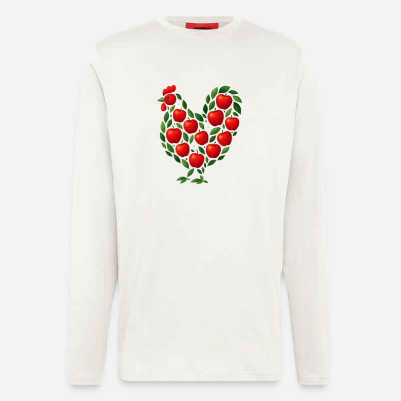 Apfel Hühner - Langarmshirt - made by SPREAD  - OFF WHITE