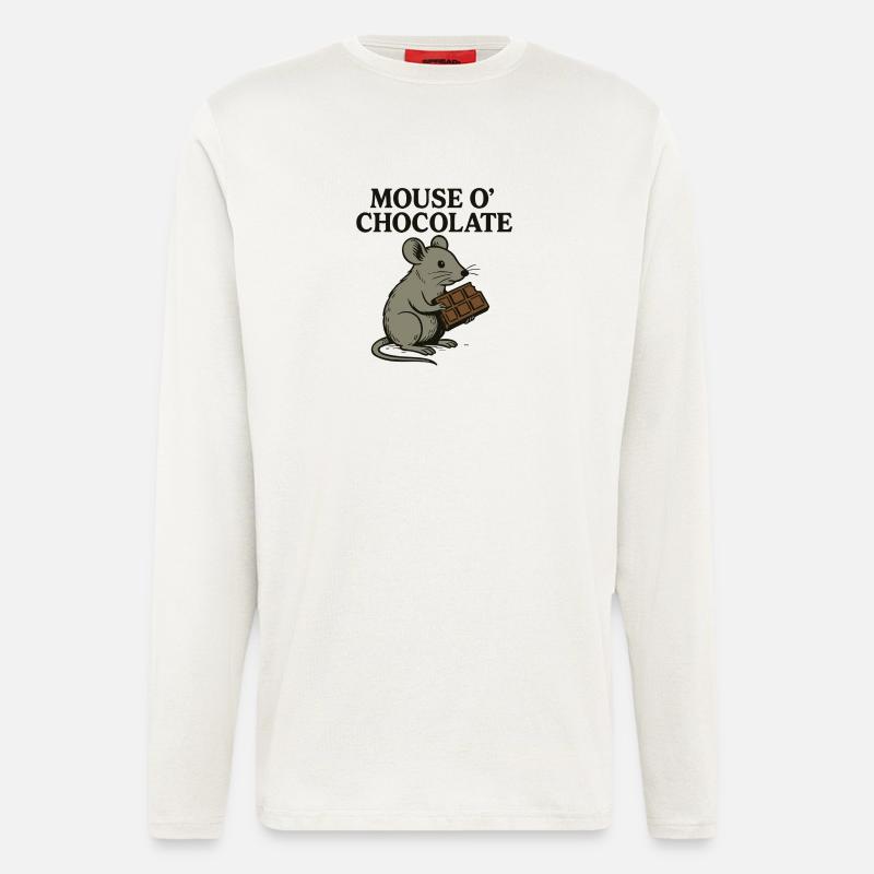 Mouse o'Chocolate Pun Mouse Chocolate - Longsleeve - made by SPREAD  - OFF WHITE