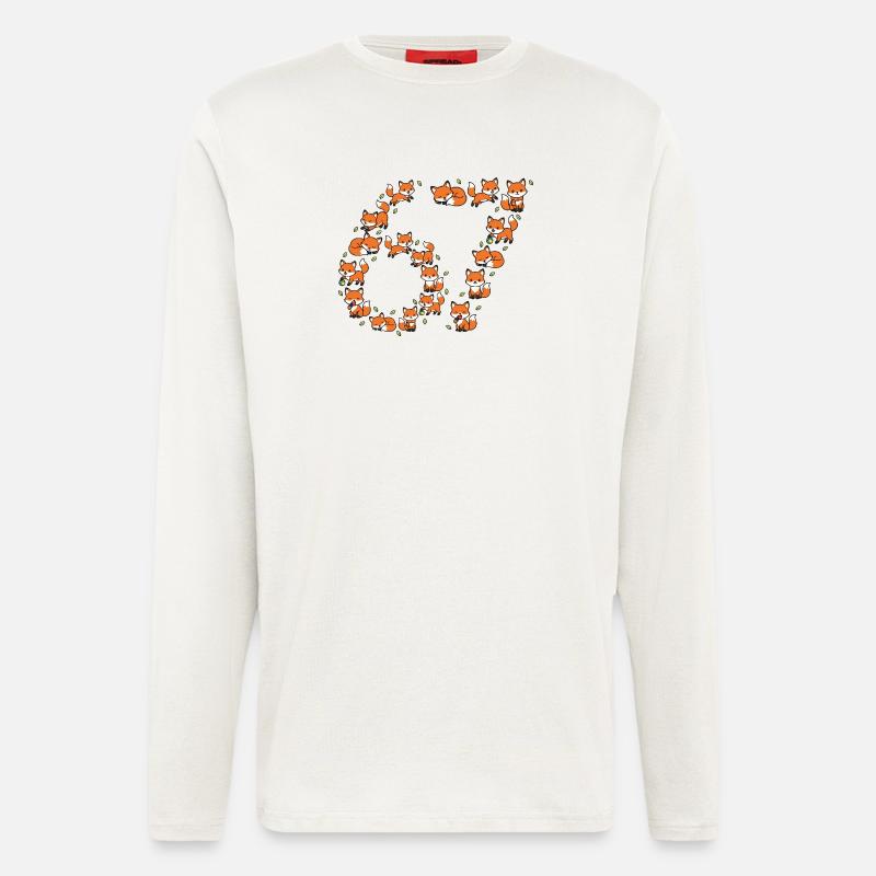 Fox Ring Pattern 67 Meme - Longsleeve - made by SPREAD  - OFF WHITE
