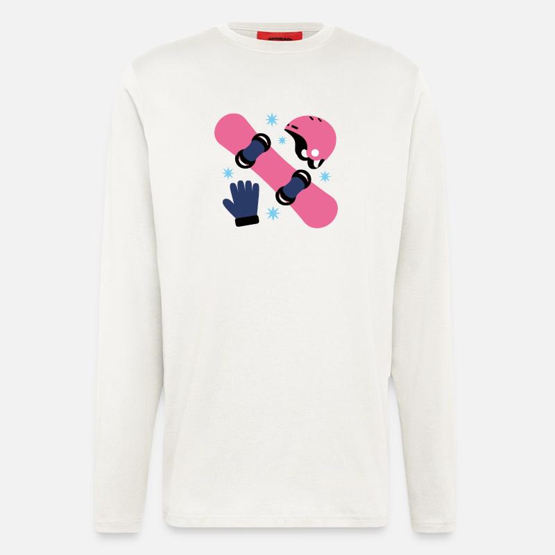 Glam Skate Pink und Blauer Helm - Langarmshirt - made by SPREAD  - OFF WHITE