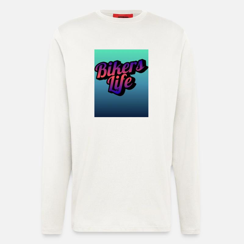 Biker Lebensgradient - Langarmshirt - made by SPREAD  - OFF WHITE