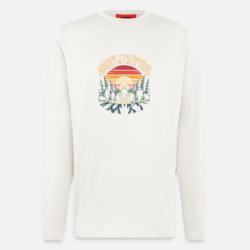 Kryptozoologie-Nacht der Kryptiden - Langarmshirt - made by SPREAD  - OFF WHITE