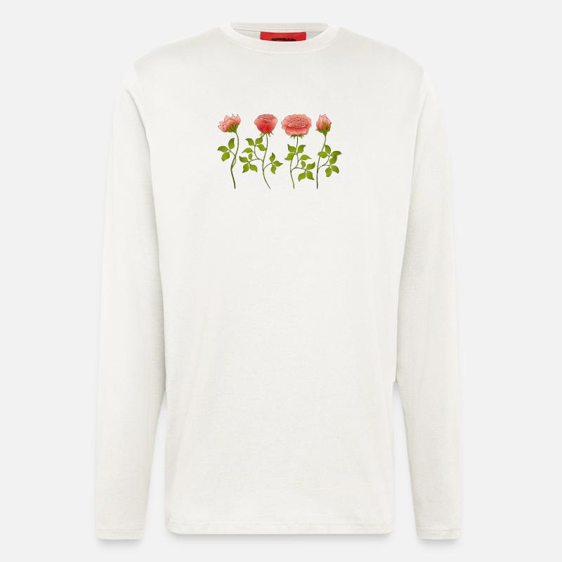 Blumen - Langarmshirt - made by SPREAD - OFF WHITE