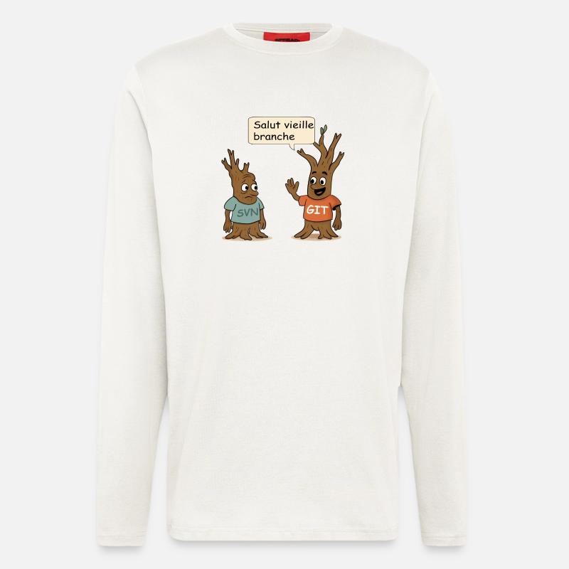 SVN Git developer humor t-shirt - Longsleeve - made by SPREAD  - OFF WHITE