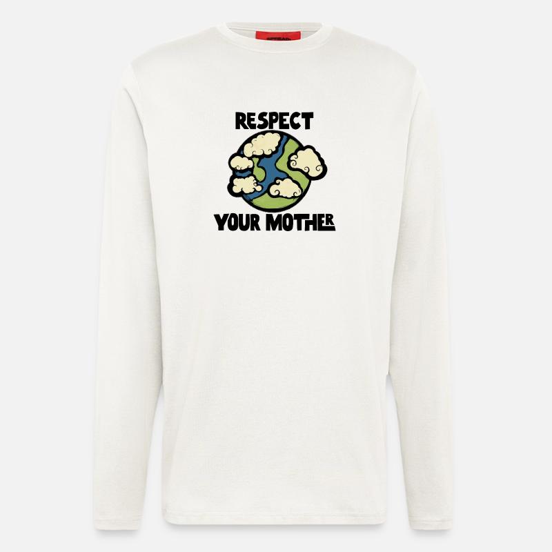 Whimsy Cloud Globe - Longsleeve - made by SPREAD  - OFF WHITE
