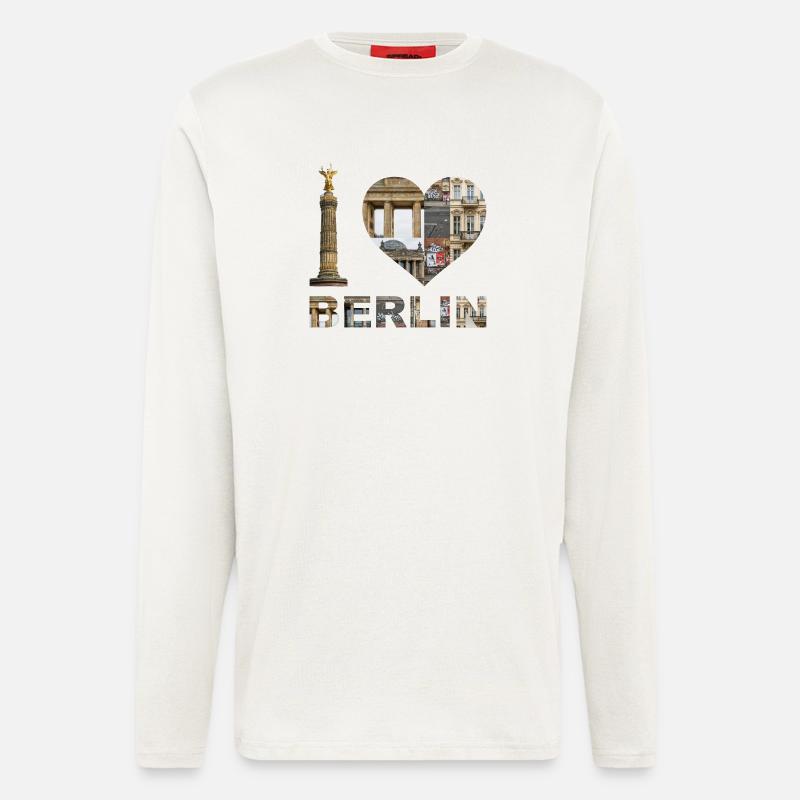 I Love Berlin – Urban Architecture - Langarmshirt - made by SPREAD  - OFF WHITE