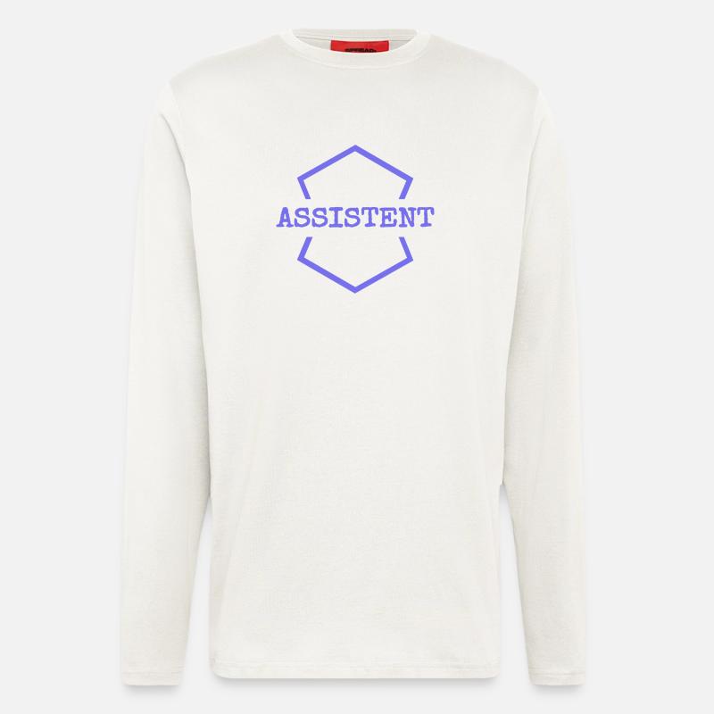 Arbeit Assistent - Langarmshirt - made by SPREAD  - OFF WHITE