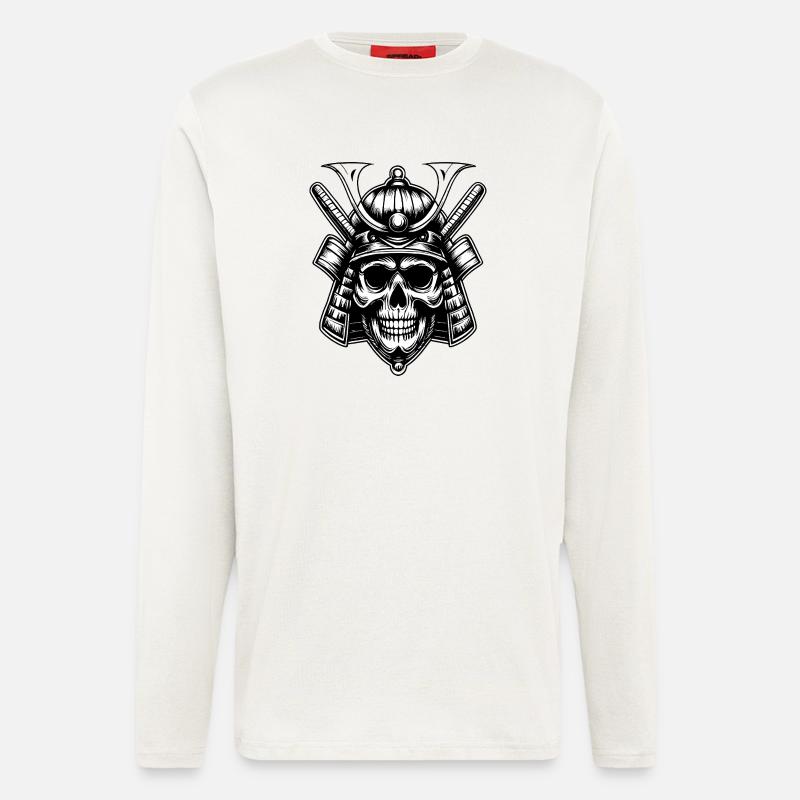 Skull Samurai Warrior Emblem - Longsleeve - made by SPREAD  - OFF WHITE