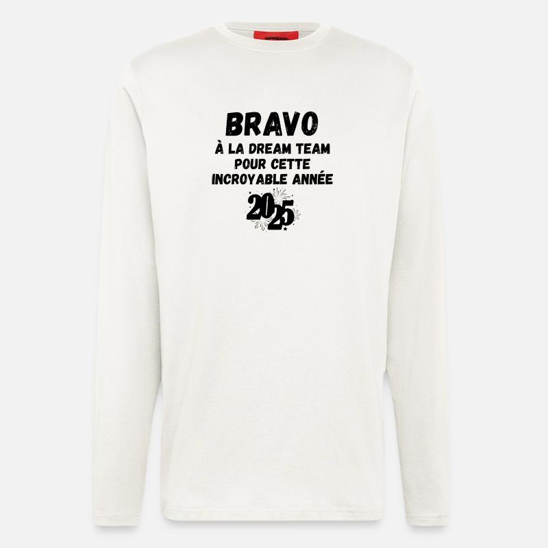 Danke, bravo, herzlichen Glückwunsch - Langarmshirt - made by SPREAD - OFF WHITE