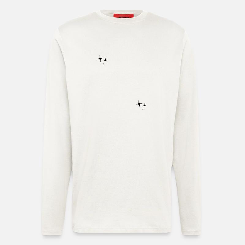 Sterne Muster Zeichen Funkeln - Langarmshirt - made by SPREAD  - OFF WHITE