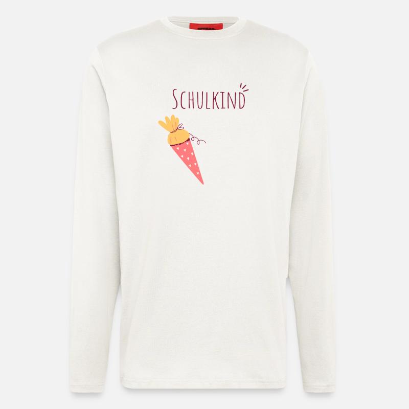 Schulkind Eiskegel Design - Langarmshirt - made by SPREAD  - OFF WHITE