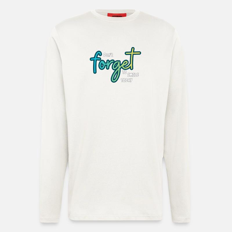 Don't forget to smile today - Langarmshirt - made by SPREAD  - OFF WHITE