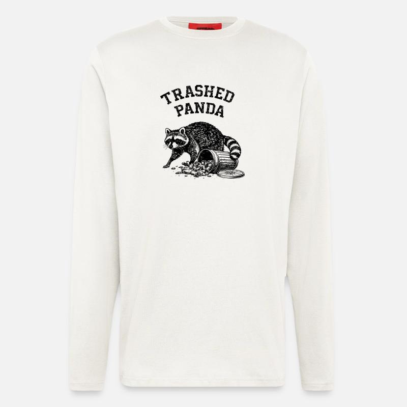 Trashed Panda - Langarmshirt - made by SPREAD  - OFF WHITE