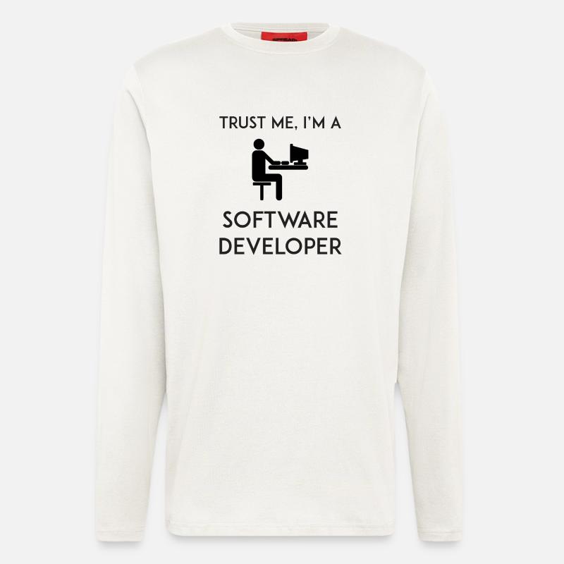Vertrau mir, ich bin Softwareentwickler - Langarmshirt - made by SPREAD  - OFF WHITE