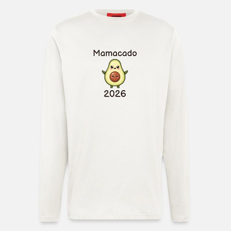 Mamacado 2026 – werdende Mama Avocado - Langarmshirt - made by SPREAD  - OFF WHITE