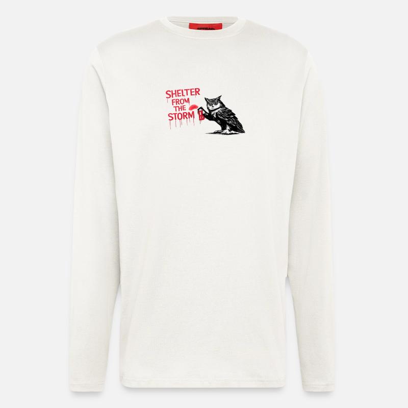 Shelter from the Storm - Langarmshirt - made by SPREAD - OFF WHITE