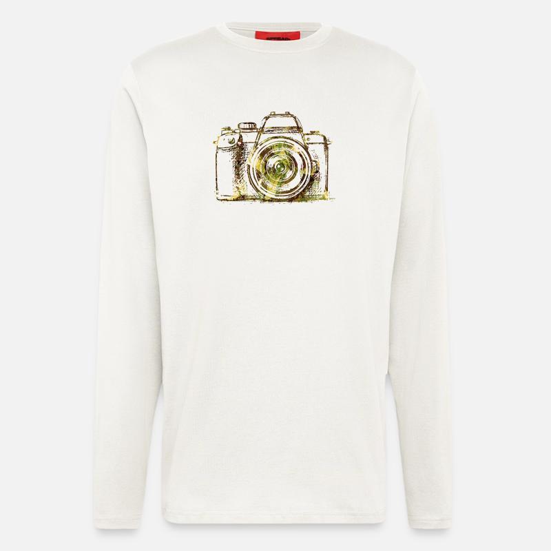 Tarnkameraporträt - Langarmshirt - made by SPREAD  - OFF WHITE