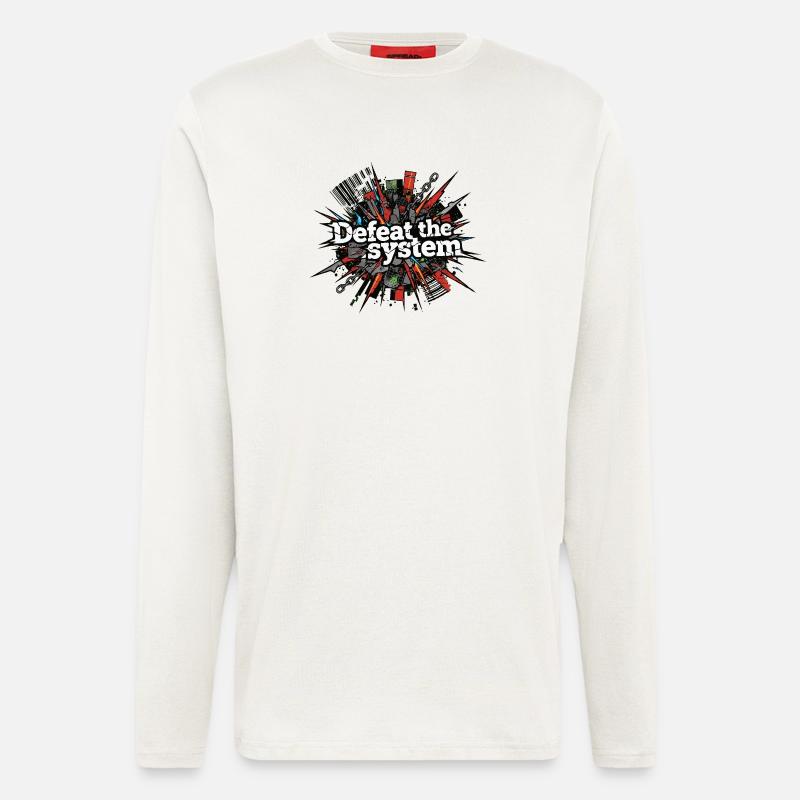 Besiege das System: Rebellen-Burst - Langarmshirt - made by SPREAD  - OFF WHITE